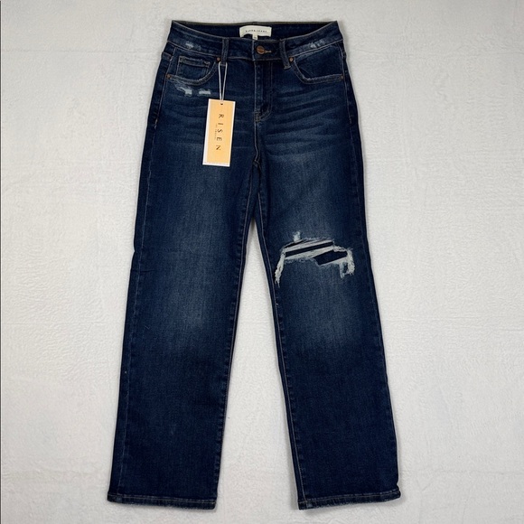 Risen Women's Deep Indigo Jeans Boot Cut New with Tags - Picture 7 of 13